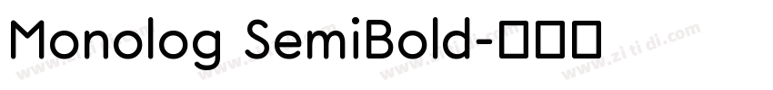 Monolog SemiBold字体转换